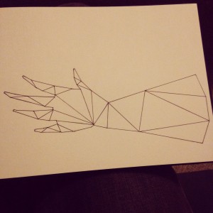 geometric hand drawing