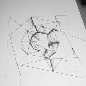 abstract dotwork geometry drawing