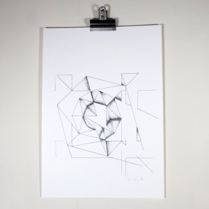 abstract geometric screenprint
